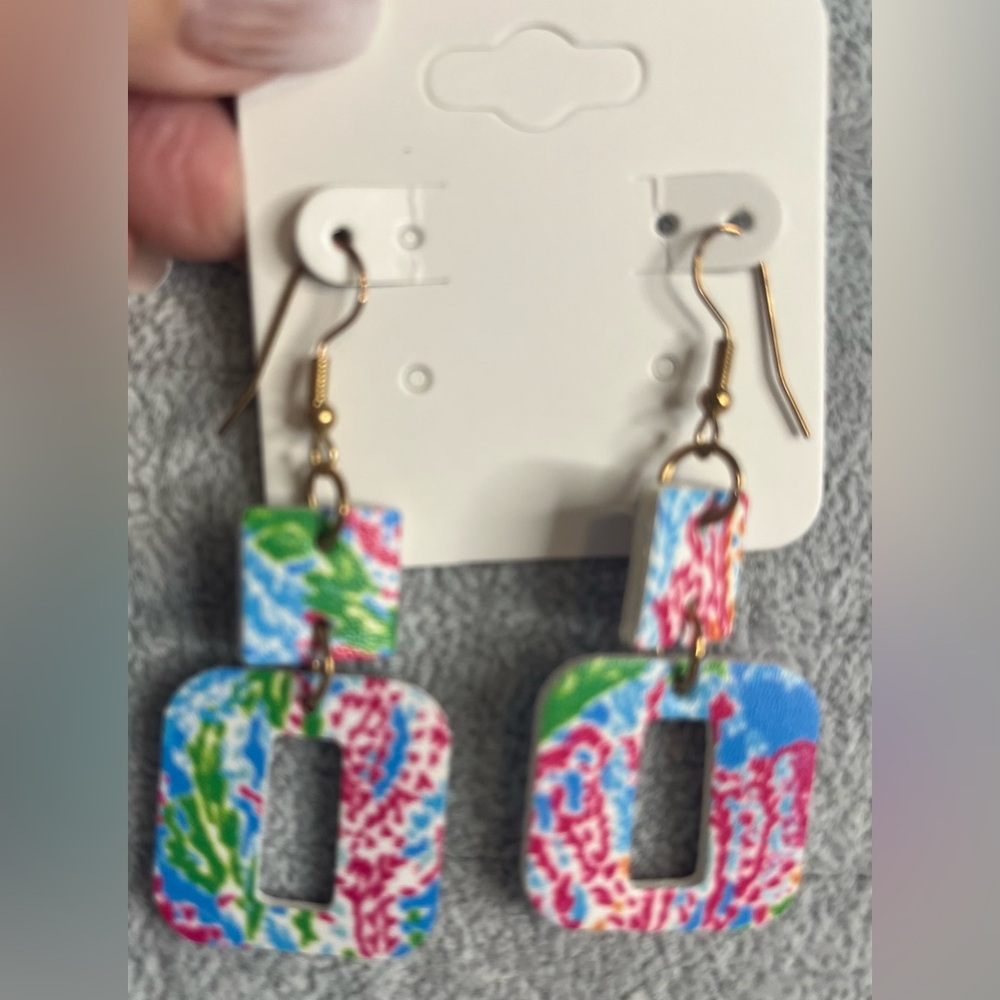 Lilly Pulitzer Multicolor Statement Earrings - Picture 2 of 5